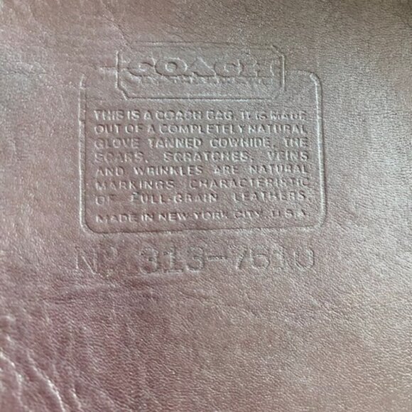 Vintage Coach Classic Shoulder Sac #9730 Burgundy - Picture 6 of 10